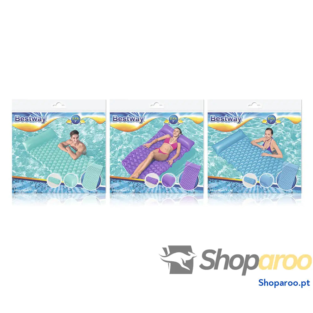 Bestway Colchonete Inflável Enrolável Cor Sortida 213x86 cm Praia e Piscina 44020