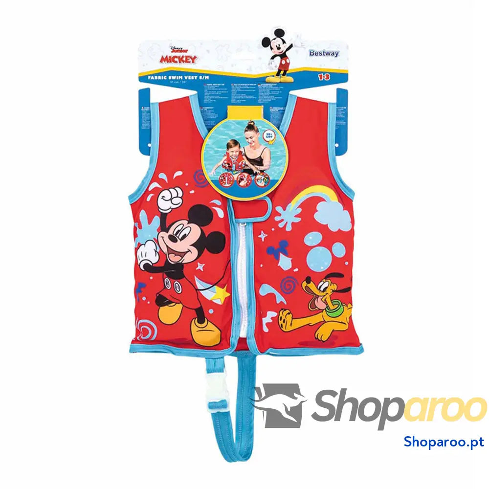 Bestway Colete Disney Mickey Mouse UPF 50 + 51 cm + 1 a 3 Anos Piscina e Praia 09101