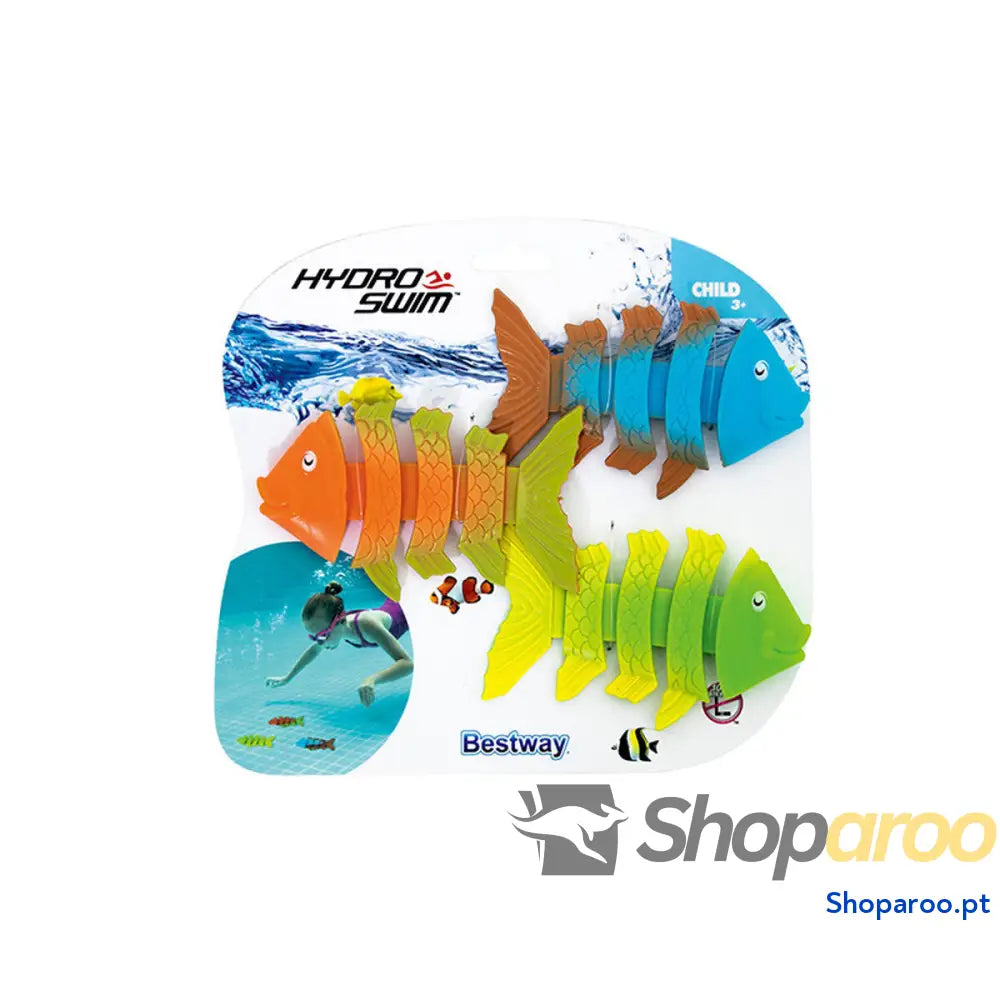 Bestway Conjunto de Mergulho Set 3 Peças Anéis Cor Sortida + 3 Anos Praia e Piscina 26009