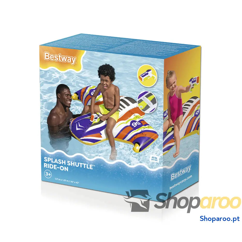 Bestway Figura Inflável Espaço com Maçaneta Pistola de Água 117x107 cm + 3 Anos praia e piscina 41503