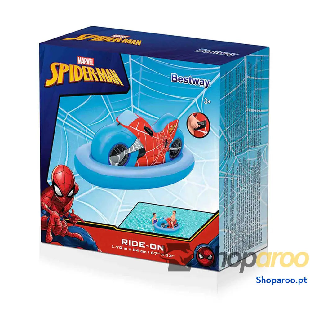 Bestway Figura Inflável Moto Spiderman 170x84 cm + 3 Anos Praia e Piscina 98794