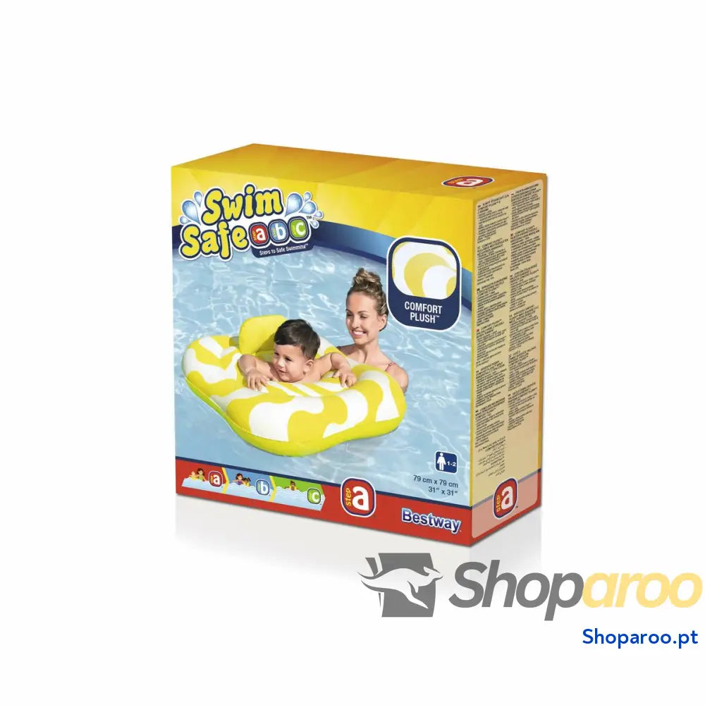 Bestway Flotador Inflável 2 Aros Assento Bebé 79x79 cm 1 a Anos Jardim Piscina 32298