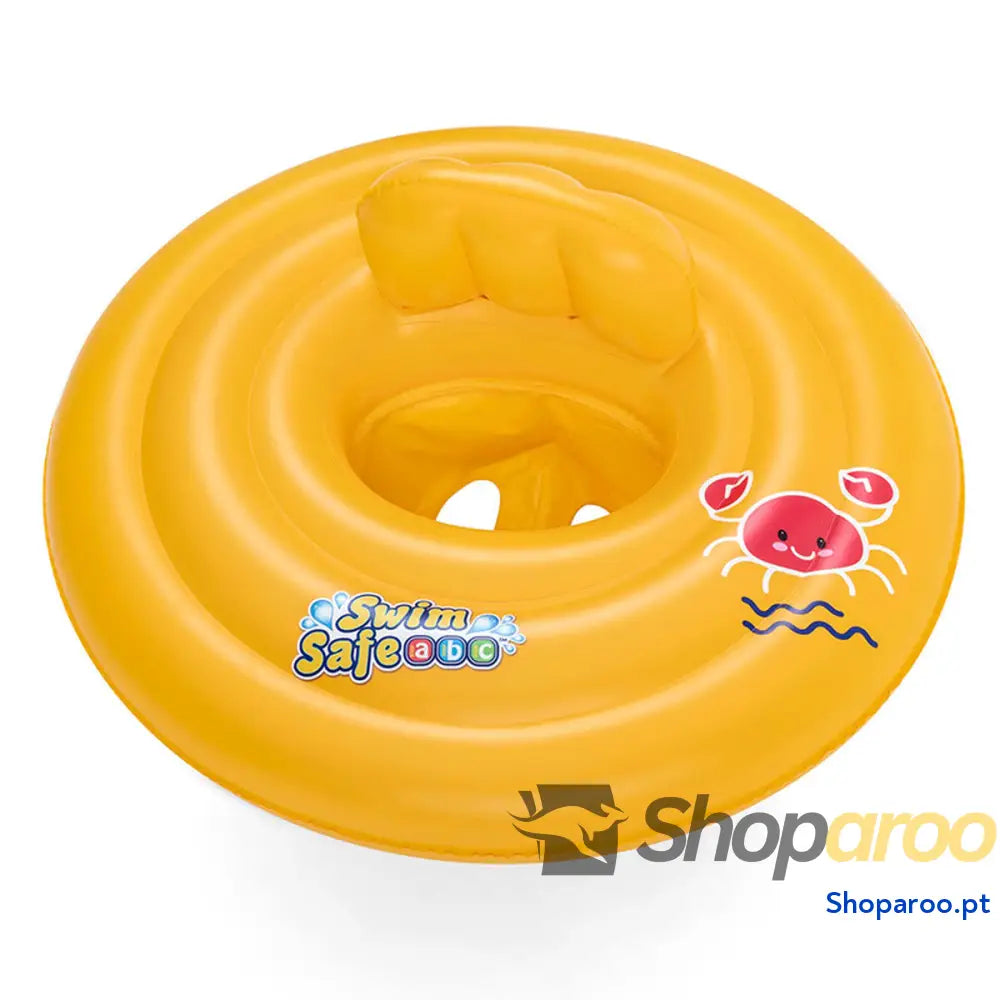 Bestway Flutuador Inflável 3 Aros Assento Bebê 76x76 cm 1 a 2 Anos Jardim, Piscina e Praia 32050