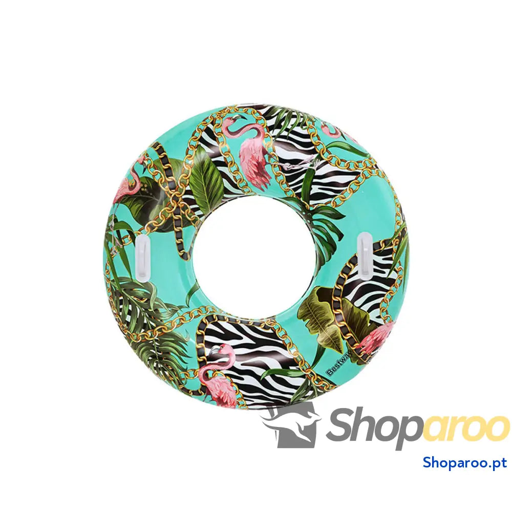 Bestway Flutuador Inflável com Alças Fantasia Floral D114 cm +12 Anos Praia e Piscina 36302