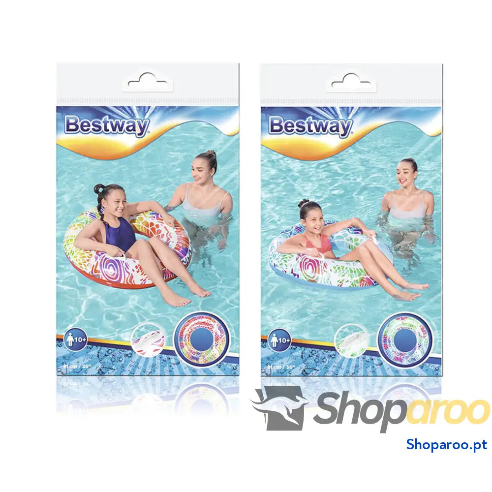 Bestway Flutuador Inflável Decorado Verão Cor Sortida D91 cm + 10 Anos Praia e Piscina 36084
