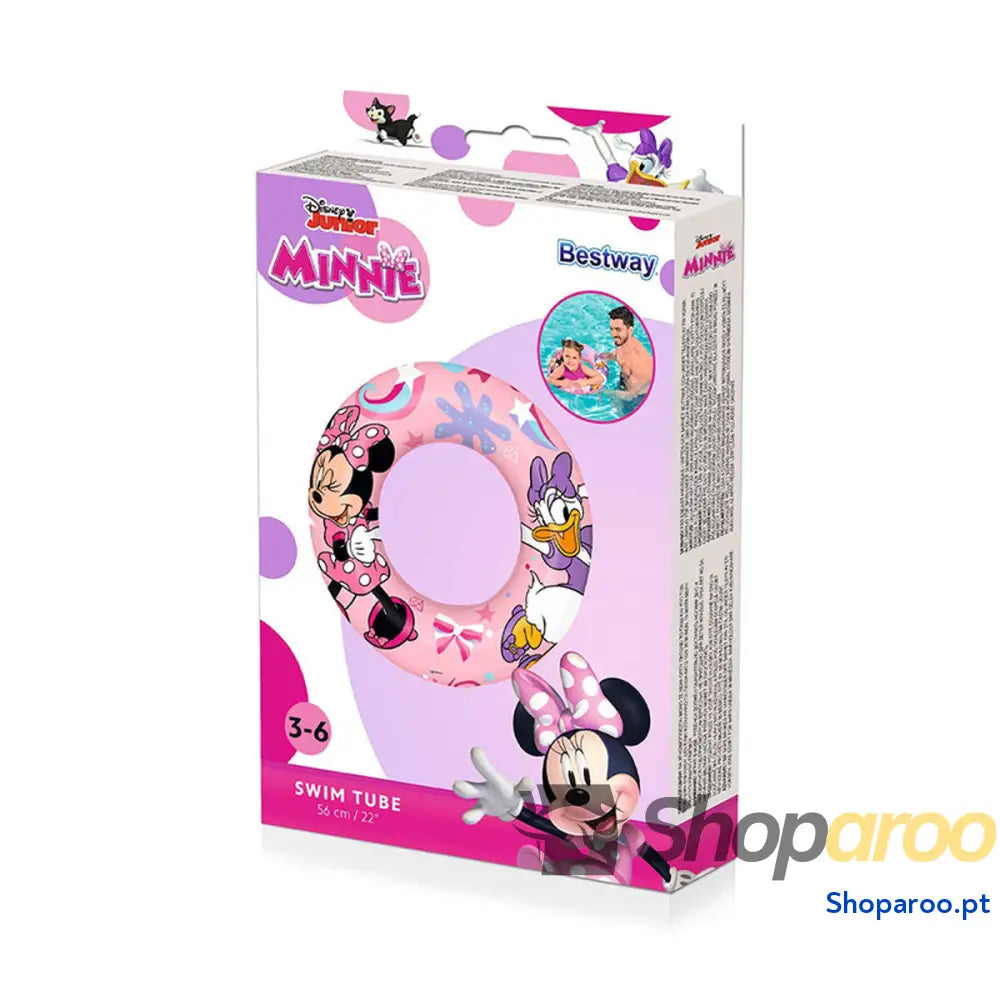 Bestway Flutuador Inflável Disney Minnie D56 cm + 3 a 6 Anos Praia e Piscina 91040