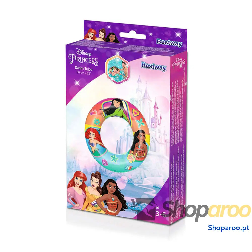 Bestway Flutuador Inflável Disney Princesas D56 cm + 3 a 6 Anos Praia e Piscina 91043