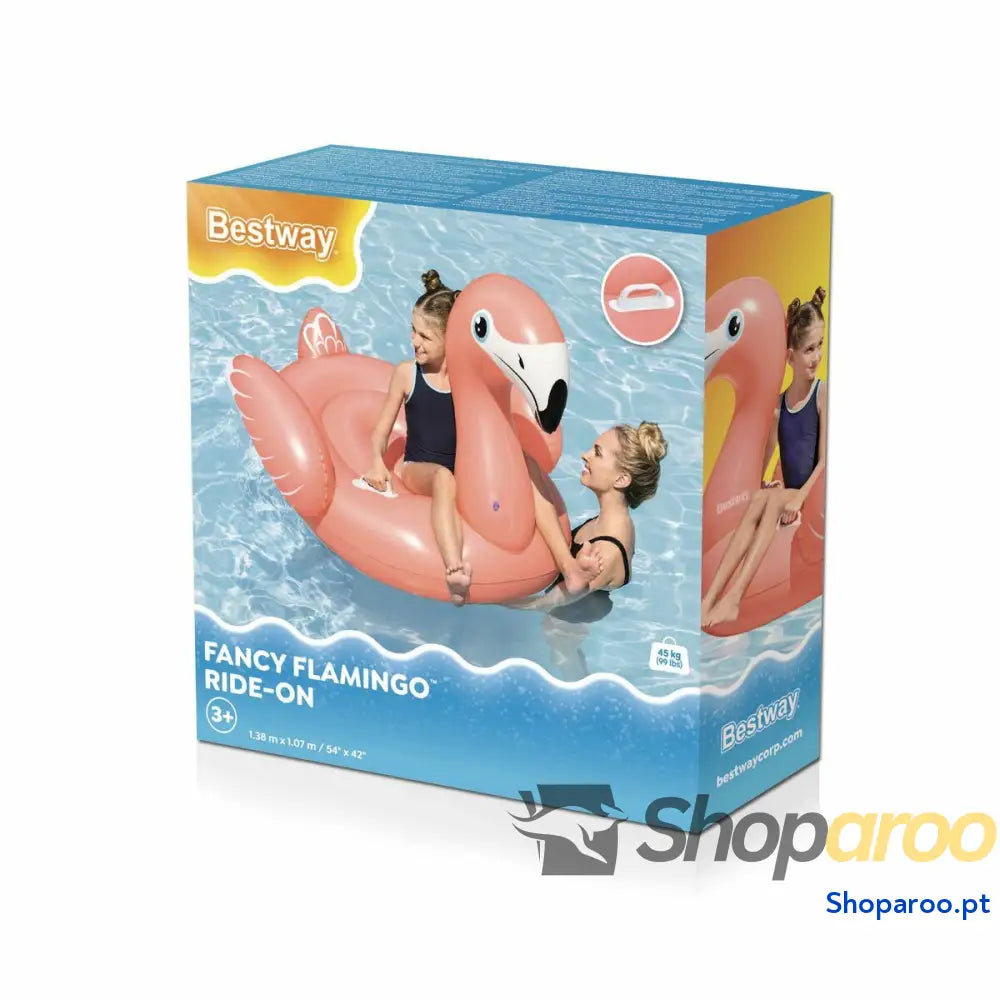 Bestway Inflável Flamenco com Alças 138x107 cm + 3 Anos Praia e Piscina 41525