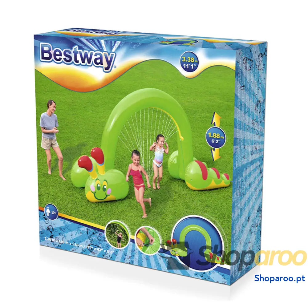 Bestway Jumbo Inflável Aspersor Minhoca 338x110x188 cm + 2 Anos Jardim 52398
