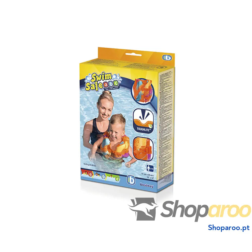 Bestway Manguitos Infláveis Tecido Suave Segurança Bebê Cor Sortida UPF 50 + 38x14 cm 1 a 3 Anos Praia e Piscina 32182