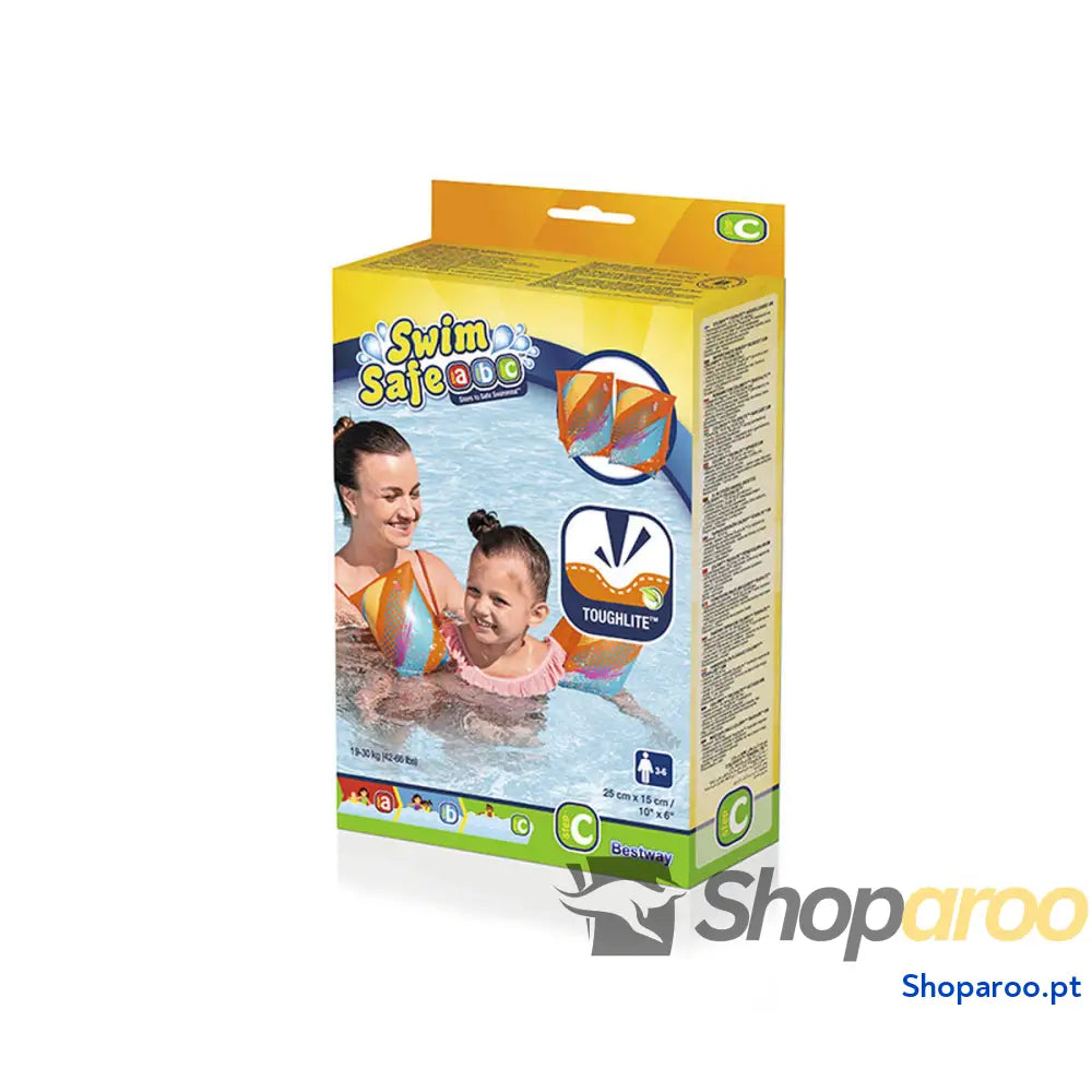 Bestway Manguitos Infláveis Tecido Suave Segurança Bebê Sortidos UPF 50 + 38x16.5 cm 3 a 6 Anos 32183