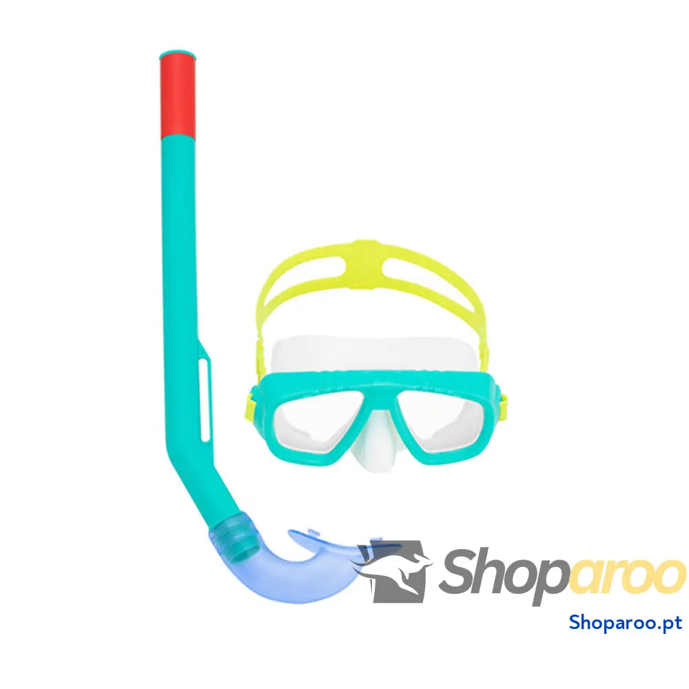 Bestway Máscara de Mergulho Adulto Vidro Temperado Cor Sortida Tira Silicone +14 Anos Praia e Piscina 22074