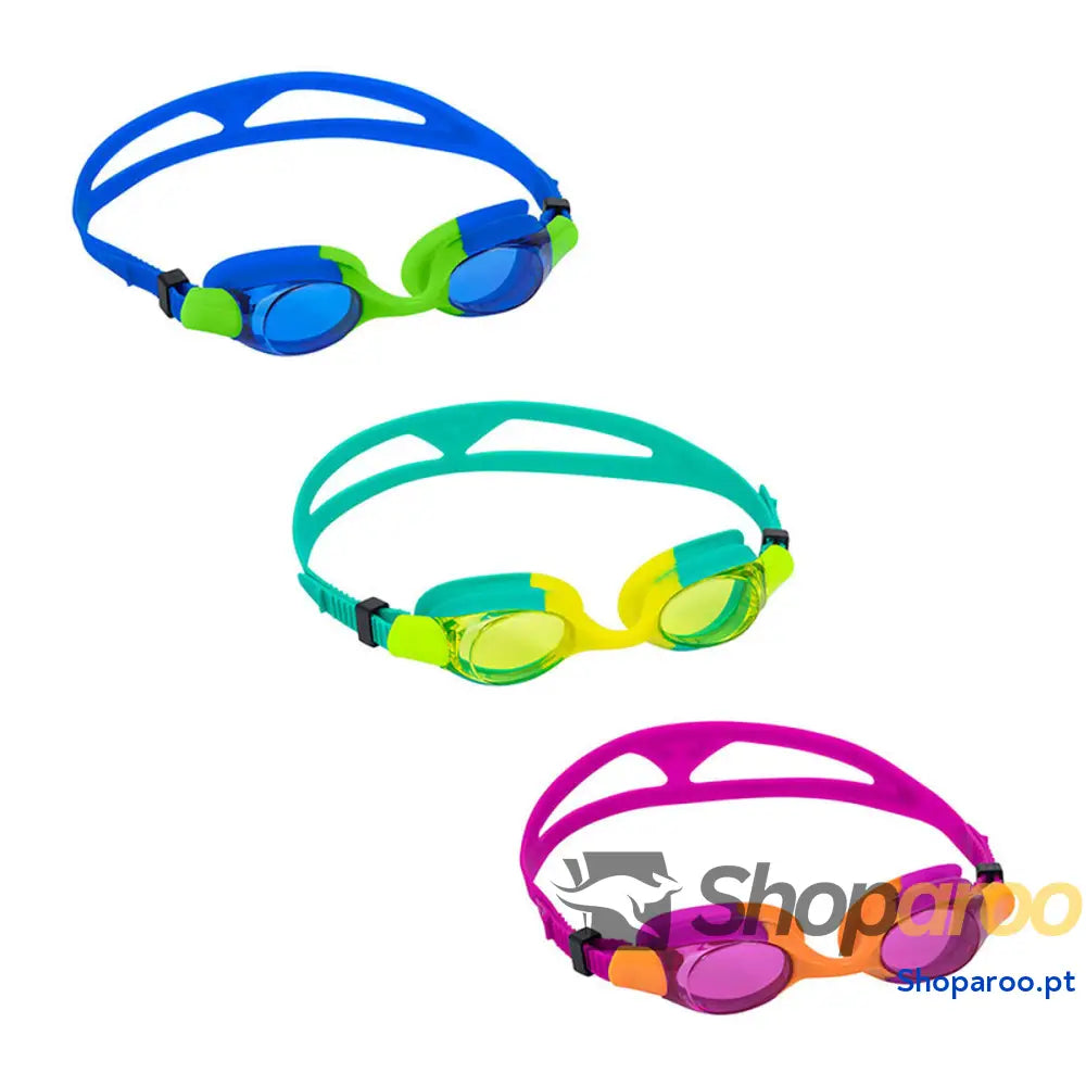 Bestway Óculos de Natação em Silicone Antifog para Adultos Cor Mista +14 Anos Praia e Piscina 21051