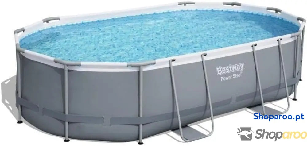 Bestway Piscina elevada de aço elétrico 56448 3 488 x 305 107 cm