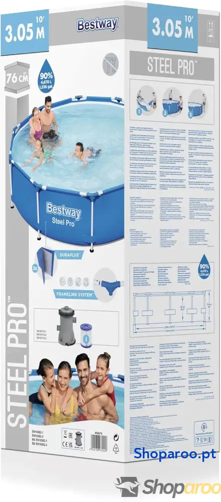 Bestway Piscina elevada Steel Pro Medidas 305 x 75 cm Modelo n. 56679 2
