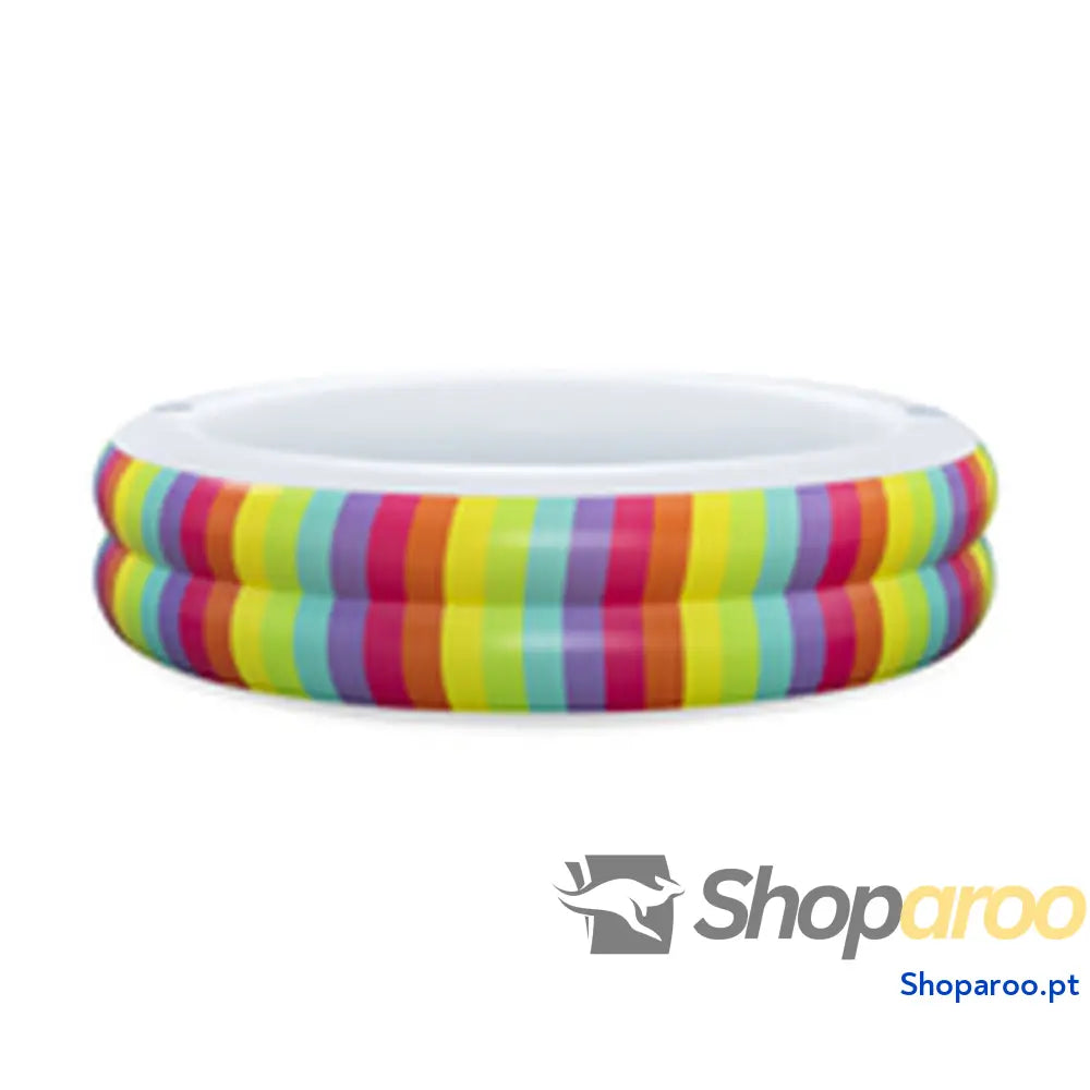 Bestway Piscina Infantil 2 Aros Arco íris 206x206x51 cm + 6 Anos Jardim 54443