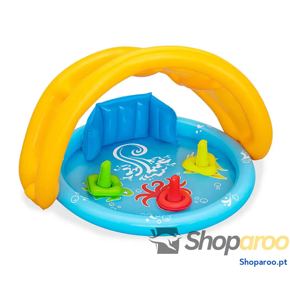 Bestway Piscina Infantil Inflável Aprendizado com Teto Removível 115x89x76 cm +6 Meses Jardim 52568