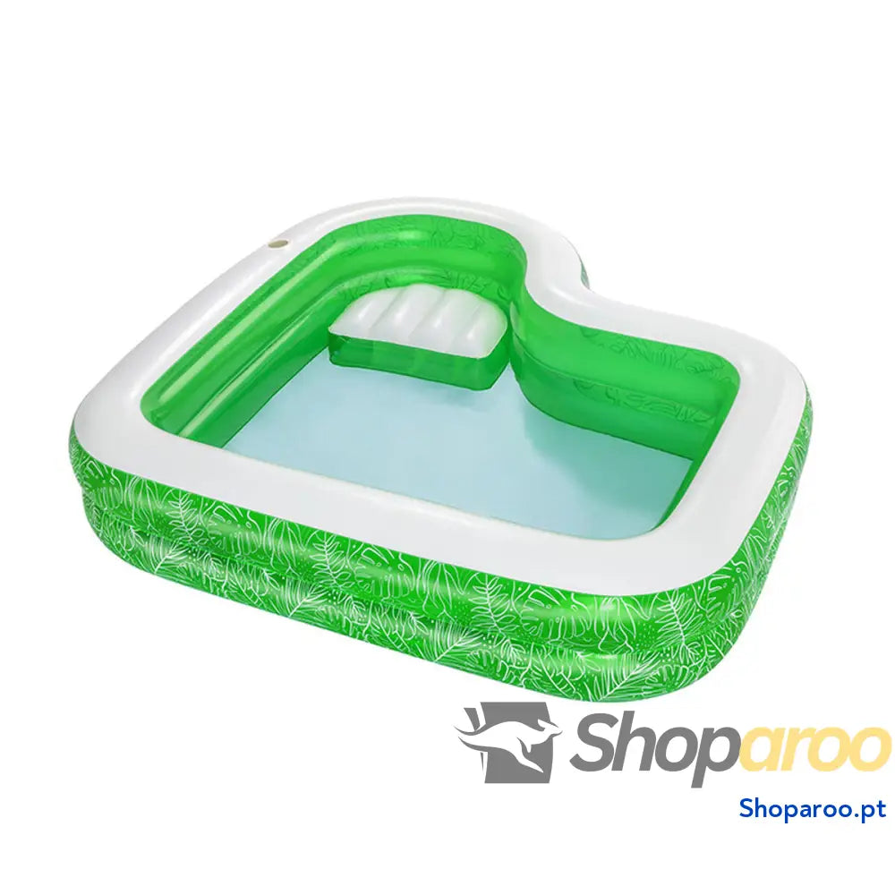 Bestway Piscina Inflável 2 Câmaras Tropical 231x231x51 cm +6 Anos Jardim 54336