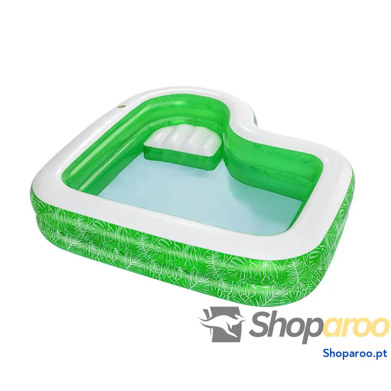 Bestway Piscina Inflável 2 Câmaras Tropical 231x231x51 cm +6 Anos Jardim 54336