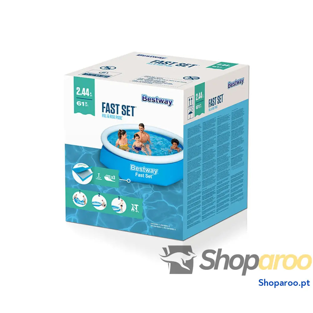 Bestway Piscina Inflável Adulto Aro 305x66 cm Jardim 57456