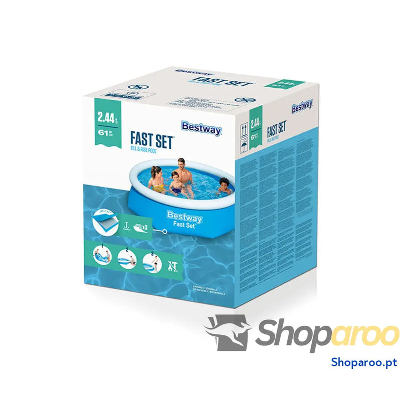 Bestway Piscina Inflável Adulto Aro 305x66 cm Jardim 57456
