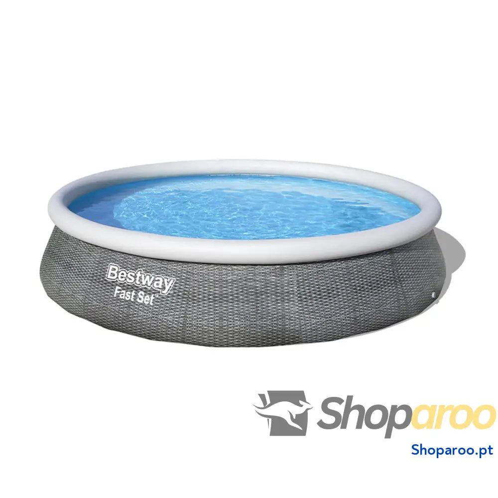 Bestway Piscina Inflável Adulto Aro Ratan com Depurador 396x84 cm Jardim 57376