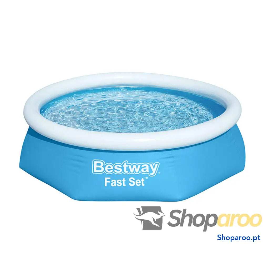 Bestway Piscina Inflável Adulto com Anel e Depurador 244x61 cm Jardim 57450