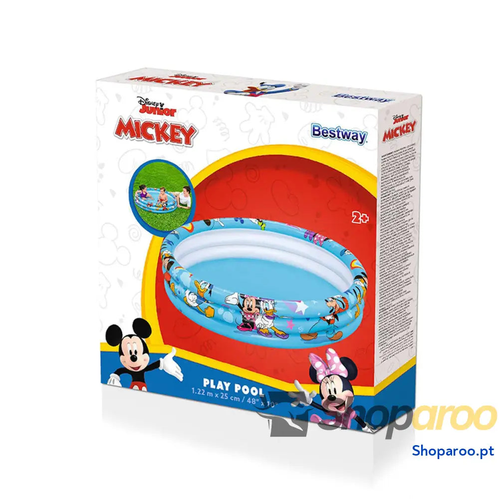 Bestway Piscina Inflável Disney Mickey & Friends 122x25 cm + 2 Anos Jardim 91007