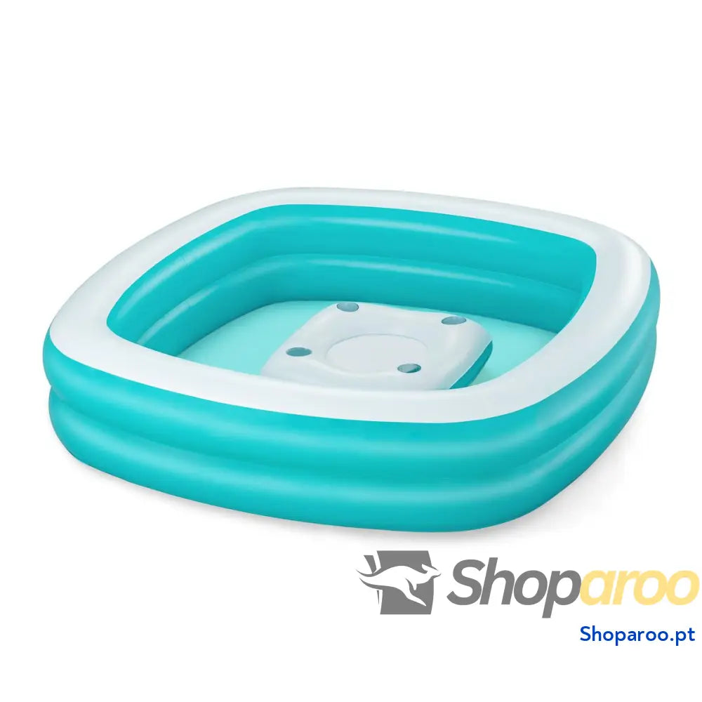 Bestway Piscina Inflável Infantil 2 Câmaras Mesa Flotante 218x218x48 cm +6 Anos 54446