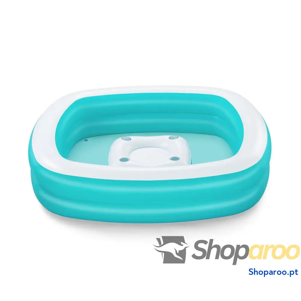 Bestway Piscina Inflável Infantil 2 Câmaras Mesa Flotante 218x218x48 cm + 6 Anos 54446