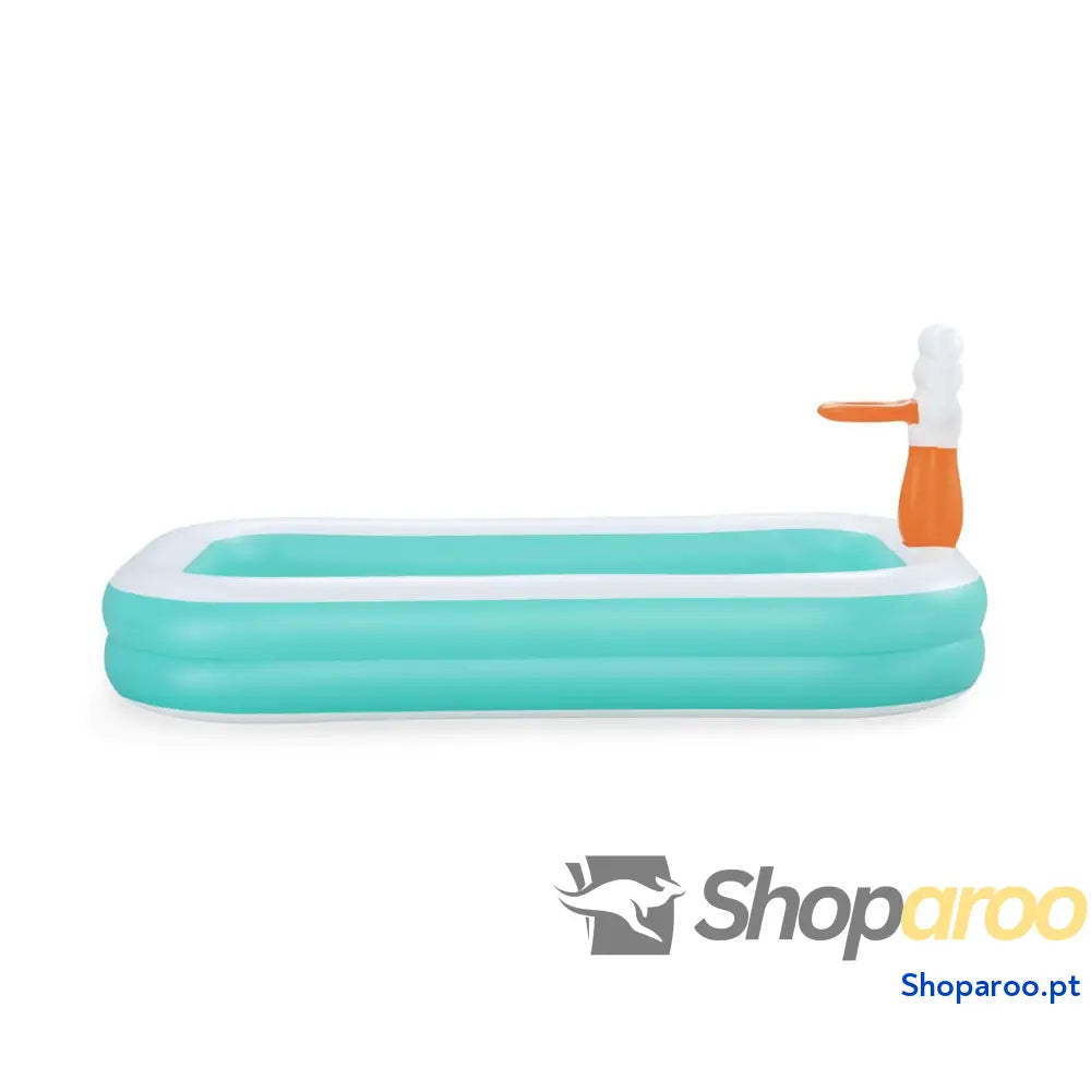Bestway Piscina Inflável Infantil Basquete 251x168x102 cm + 3 Anos Jardim 54445