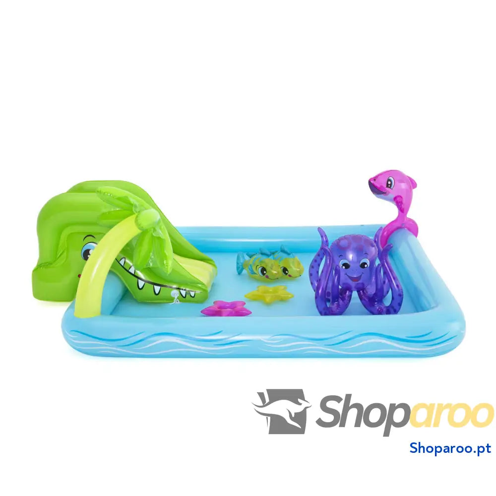 Bestway Piscina Inflável Parque de Jogos Aquário 239x206x86 cm +2 Anos Jardim 53052