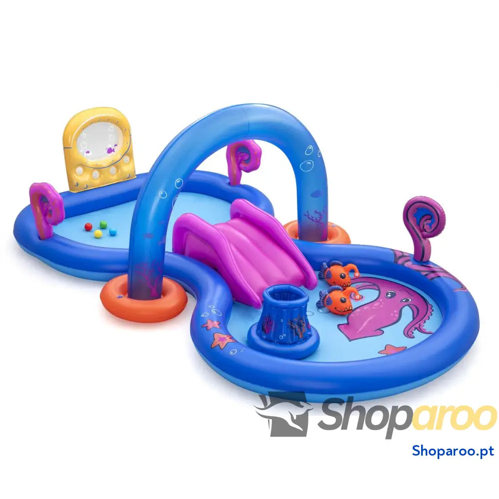 Bestway Piscina Inflável Parque de Jogos Aventura Mar 330x188x117 cm + 2 Anos 53167