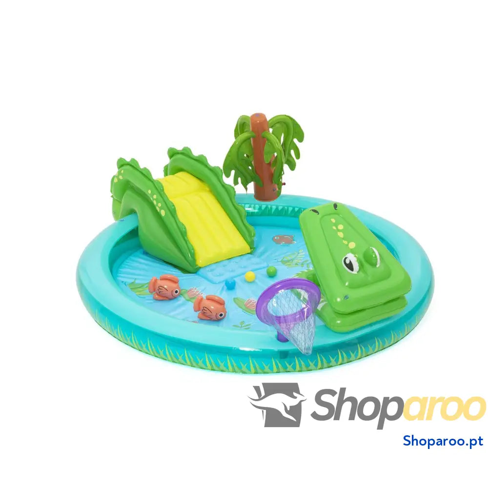 Bestway Piscina Inflável Parque de Jogos Crocodilo 224x181x72 cm + 2 Anos 53166