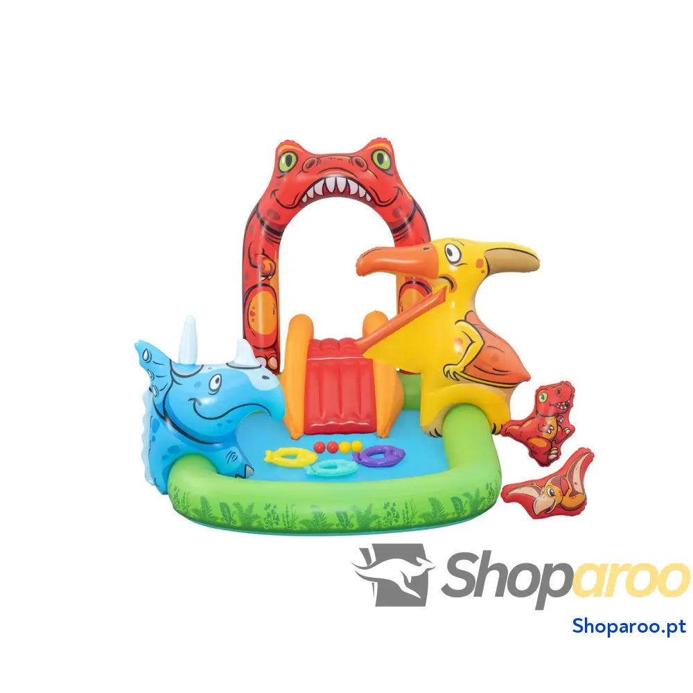 Bestway Piscina Inflável Parque de Jogos Dinossauros 241x140x137 cm + 3 6 Anos