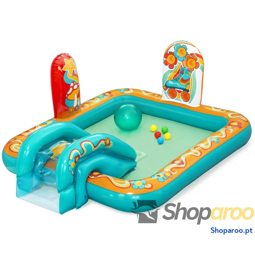Bestway Piscina Inflável Parque de Jogos Hippie 193x152x74 cm +2 Anos 53164