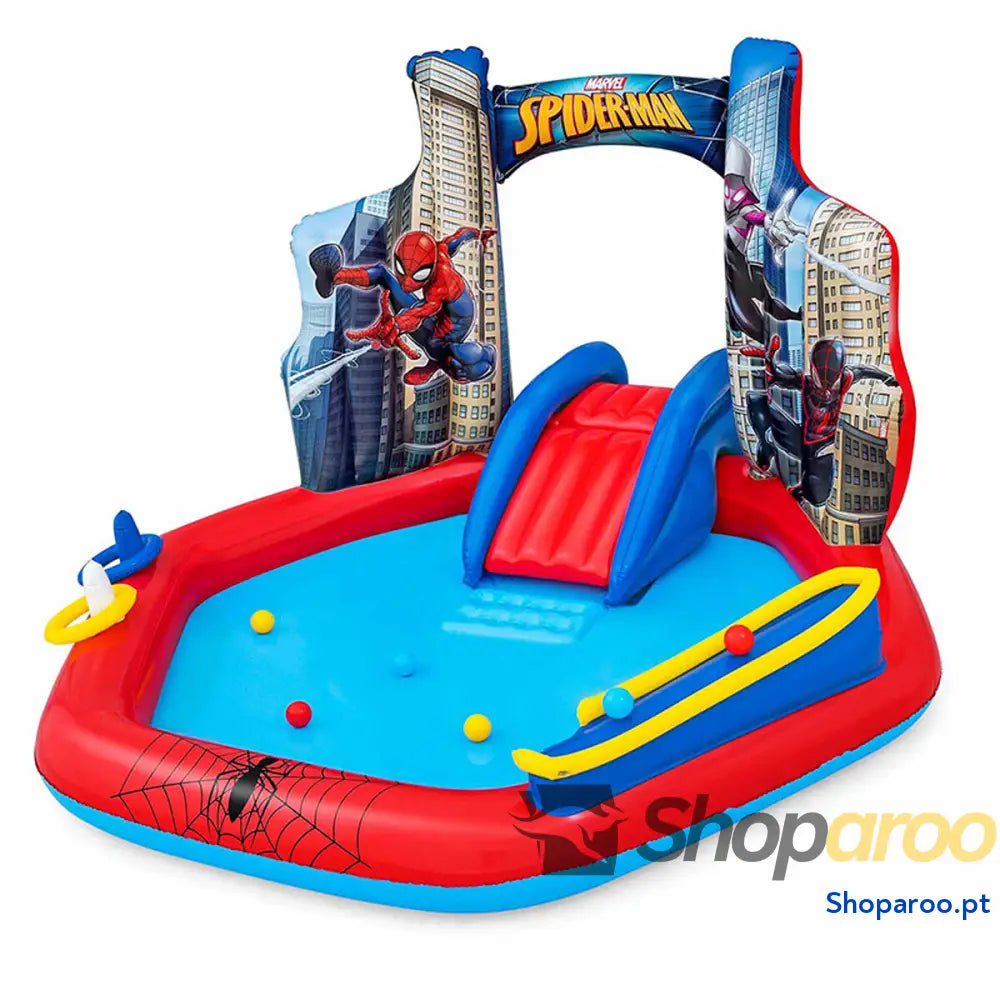 Bestway Piscina Inflável Parque de Jogos Spiderman 211x206x127 cm +2 Anos Jardin 98793