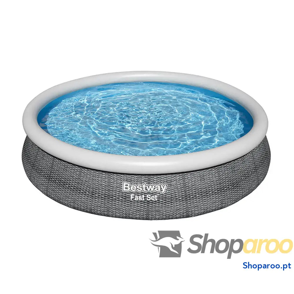 Bestway Piscina Insuflável Adulto Aro Ratan com Depurador 366x76 cm Jardim 57445