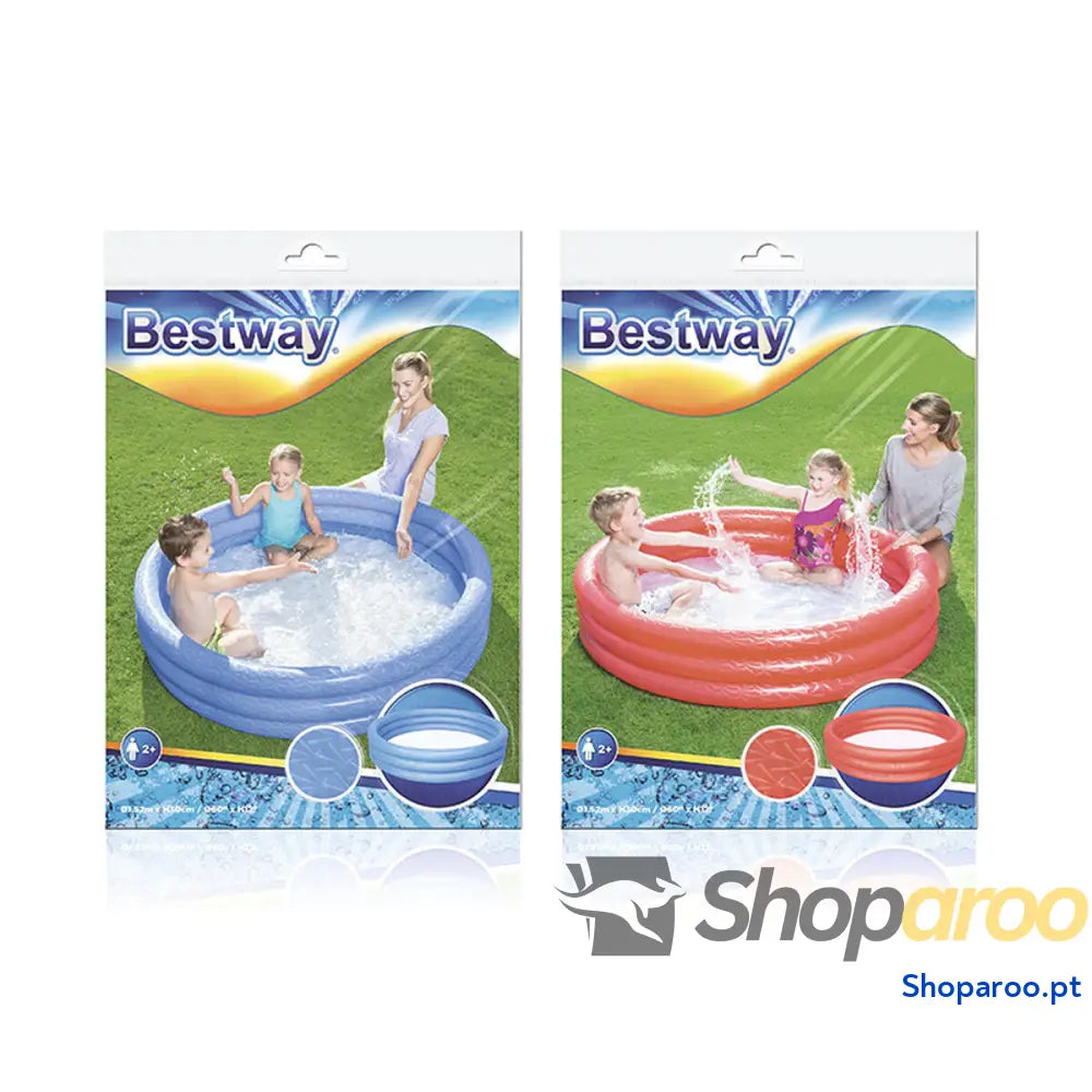 Bestway Piscina Insuflável Infantil 3 Argolas Eco Cor Sortido 152x30 cm + 2 Anos Jardim 51026