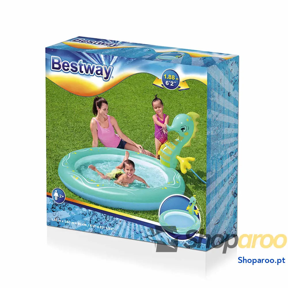 Bestway Piscina Insuflável Infantil Jato Cavalinho 188x160x86 cm + 2 Anos Jardim 53114