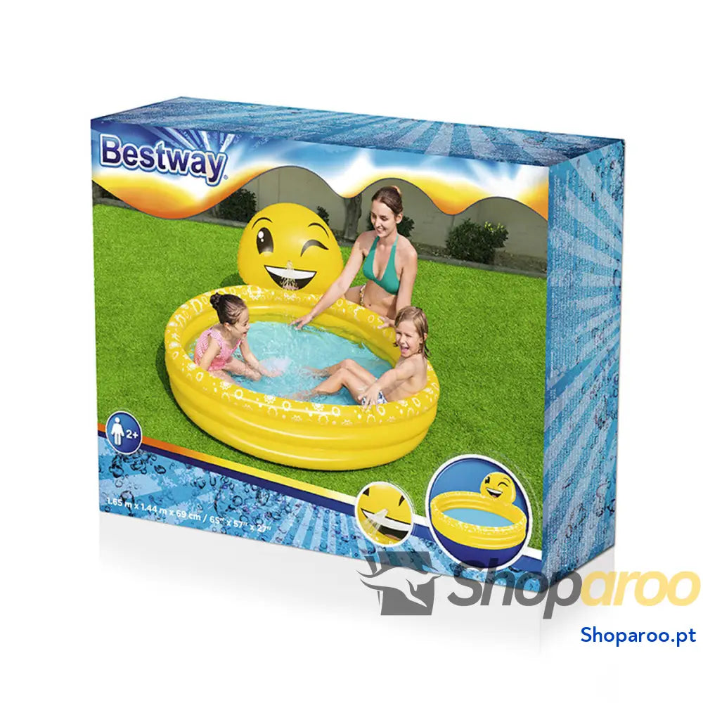 Bestway Piscina Insuflável Infantil Jato Sorriso 165x144x69 cm + 2 Anos Jardim 53081
