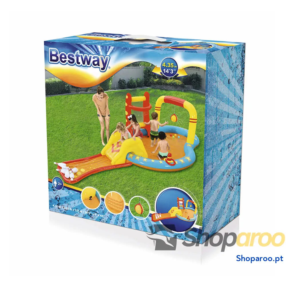 Bestway Piscina Insuflável Parque de Jogos Bolos 435x213x117 cm + 2 Anos Jardim 53068