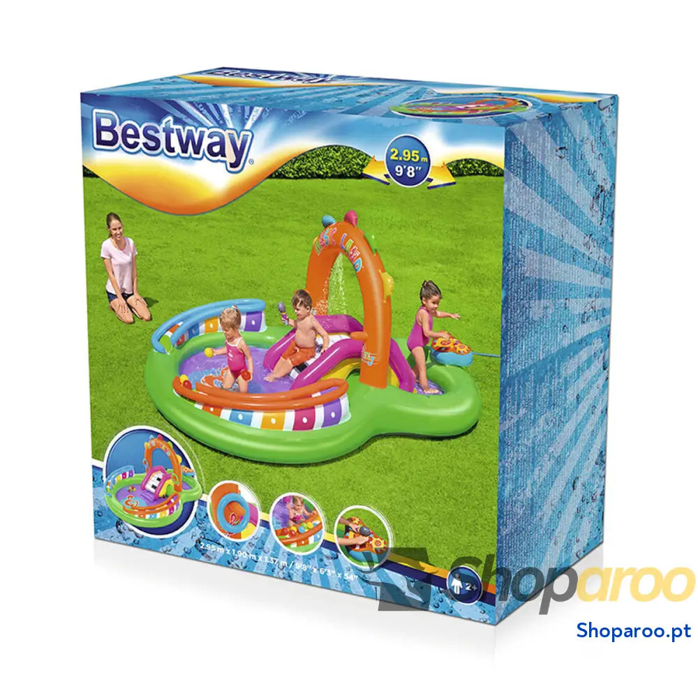 Bestway Piscina Insuflável Parque de Jogos Musical 295x190x137 cm + 2 Anos Jardim 53117