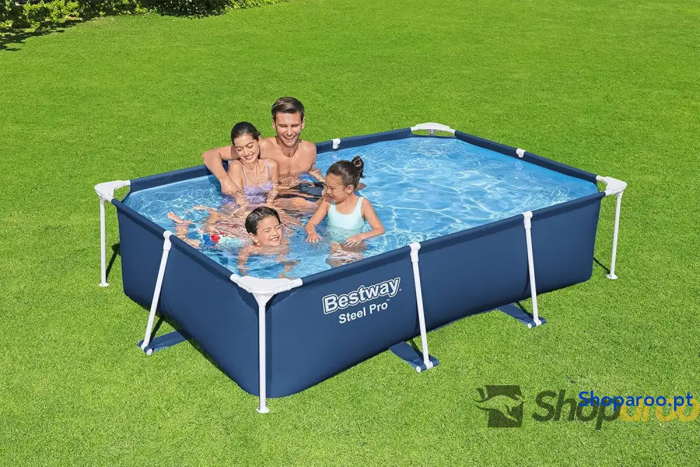 BESTWAY Piscina removível tubular infantil Steel Pro 259 x 170 61 cm azul
