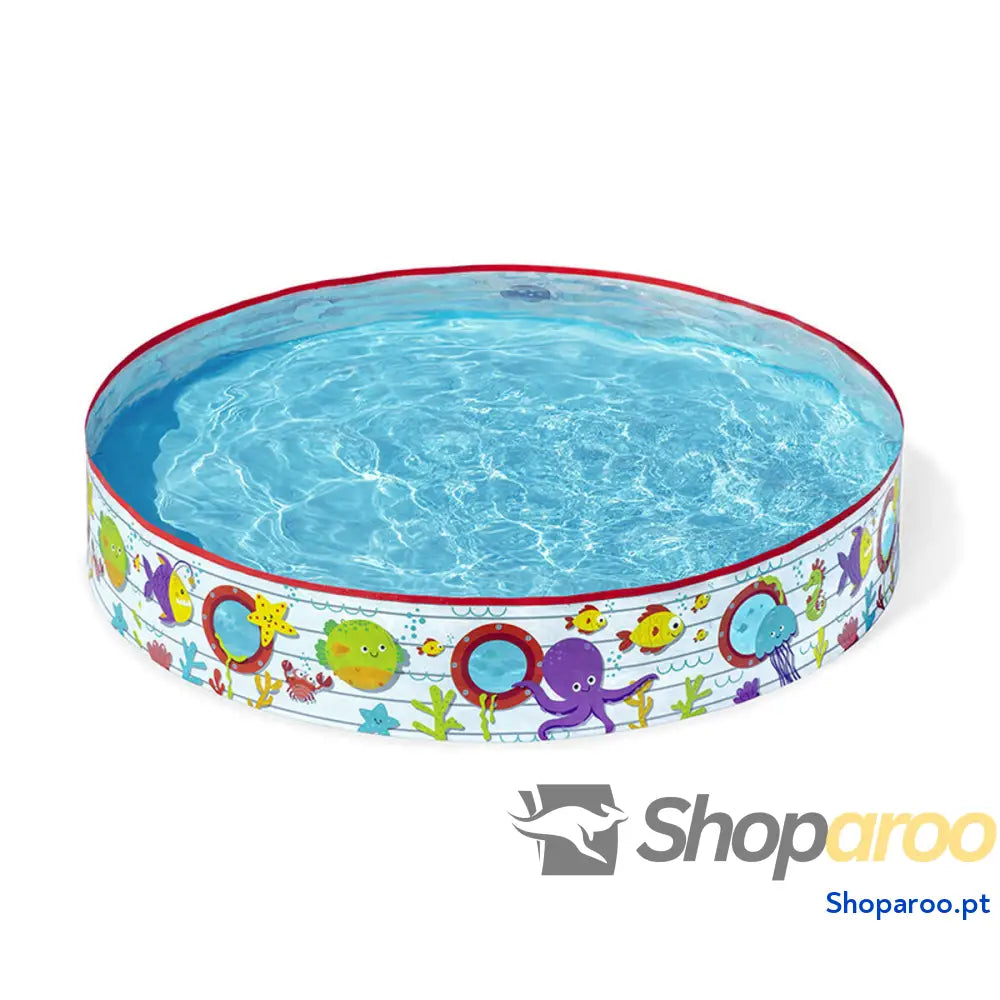 Bestway Piscina Rígida Infantil PVC Peixes 152x25 cm +2 Anos Jardim 55029