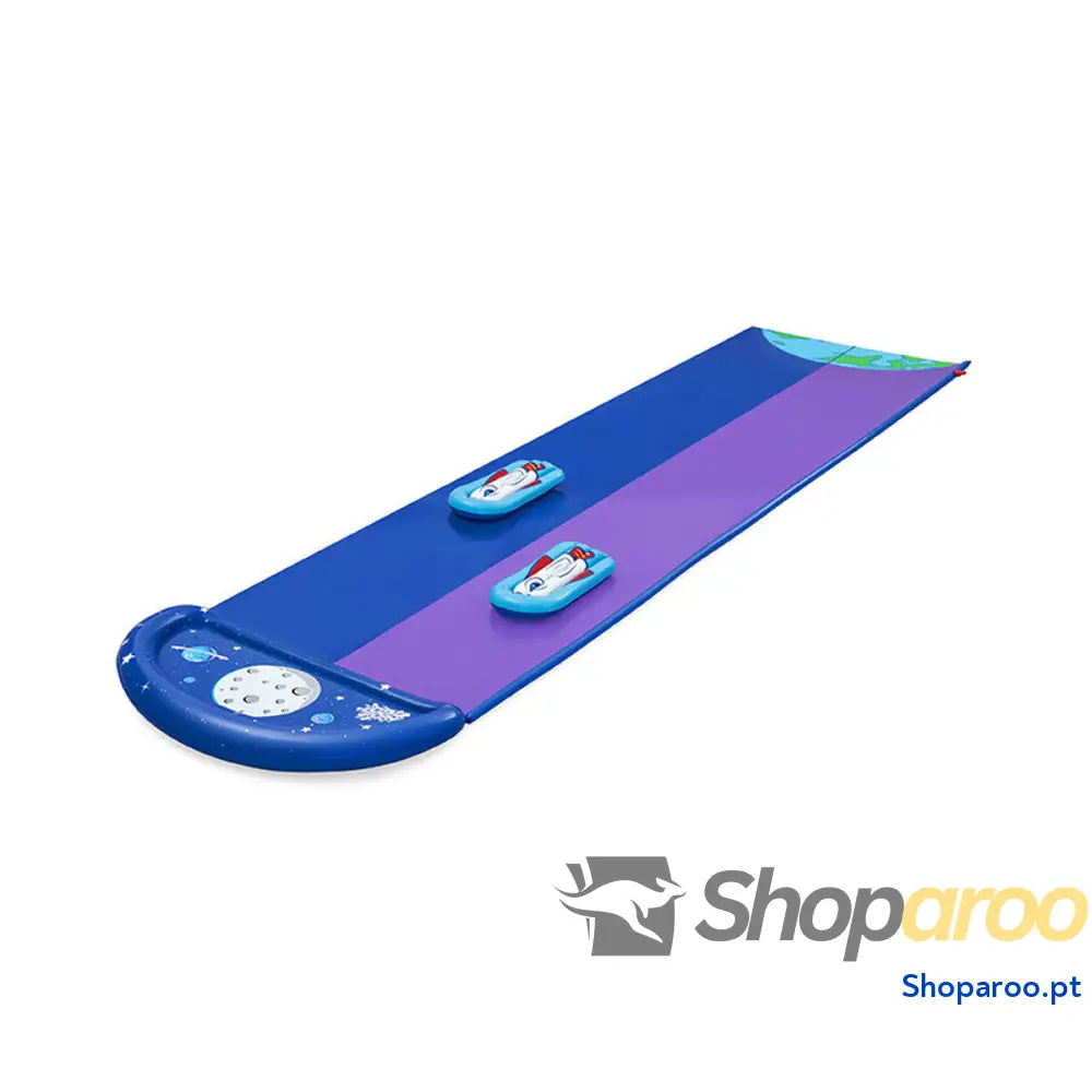 Bestway Pista Deslizante com Rampa de Salto Duplo 488x138 cm +3 Anos Jardim 52364