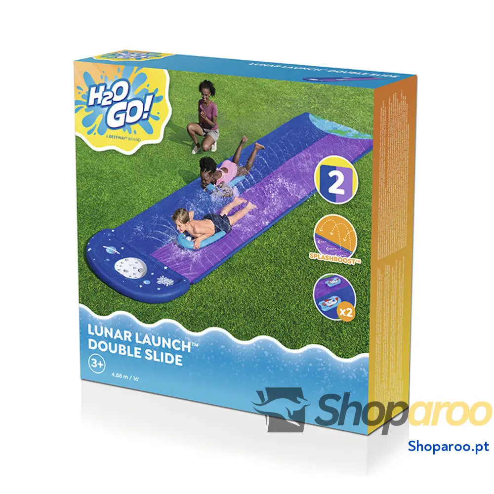Bestway Pista Deslizante com Rampa de Salto Duplo 488x138 cm + 3 Anos Jardim 52364