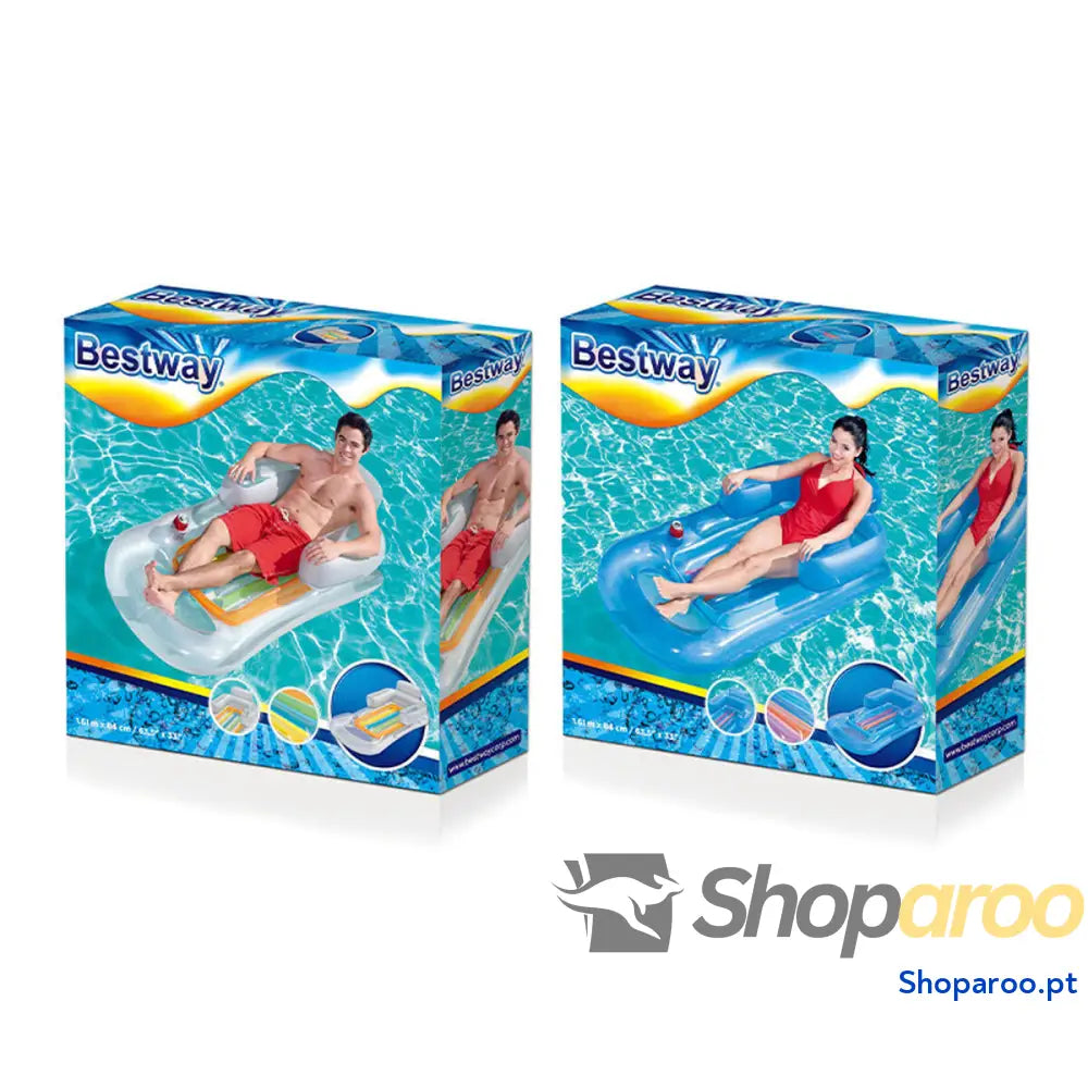 Bestway Poltrona Inflável Design Fashion Pés Refrescantes Cor Sortida 161x84 cm Praia e Piscina 43028