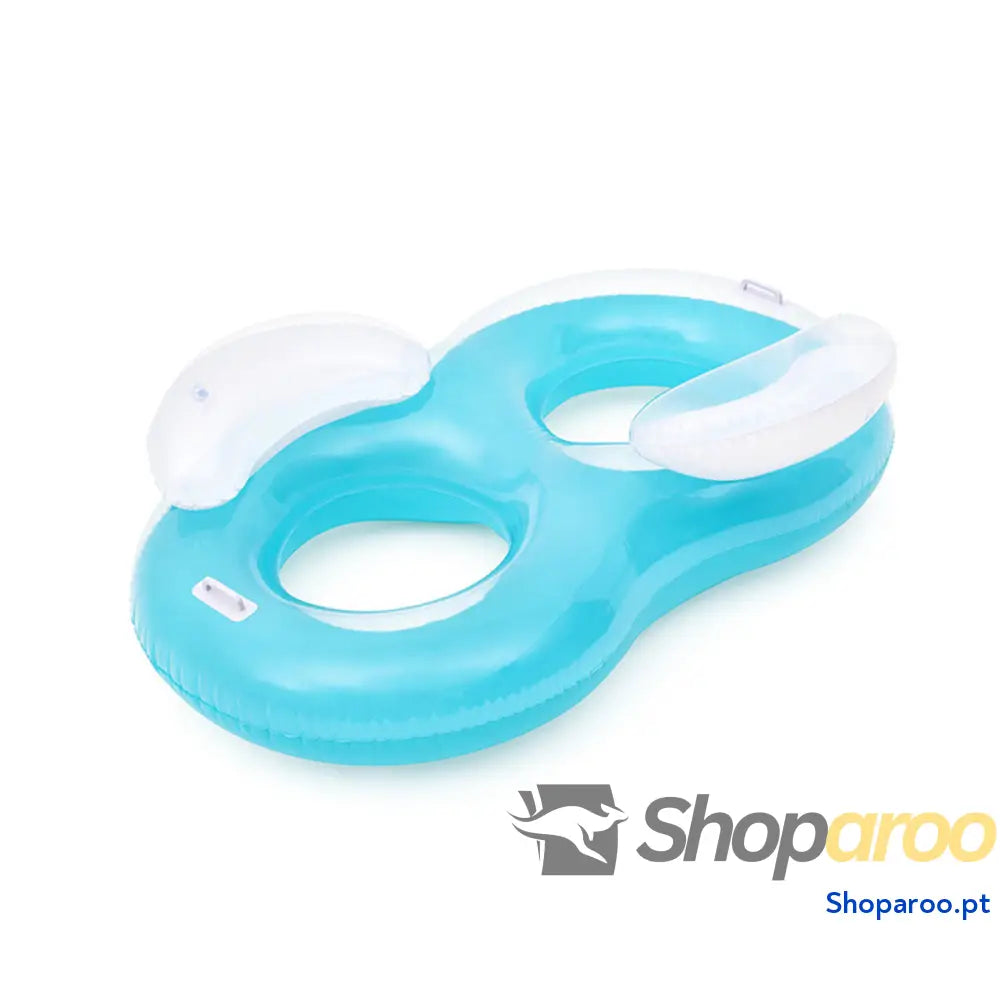 Bestway Roda Dupla Inflável com Almofada 188x117 cm Praia e Piscina 43009