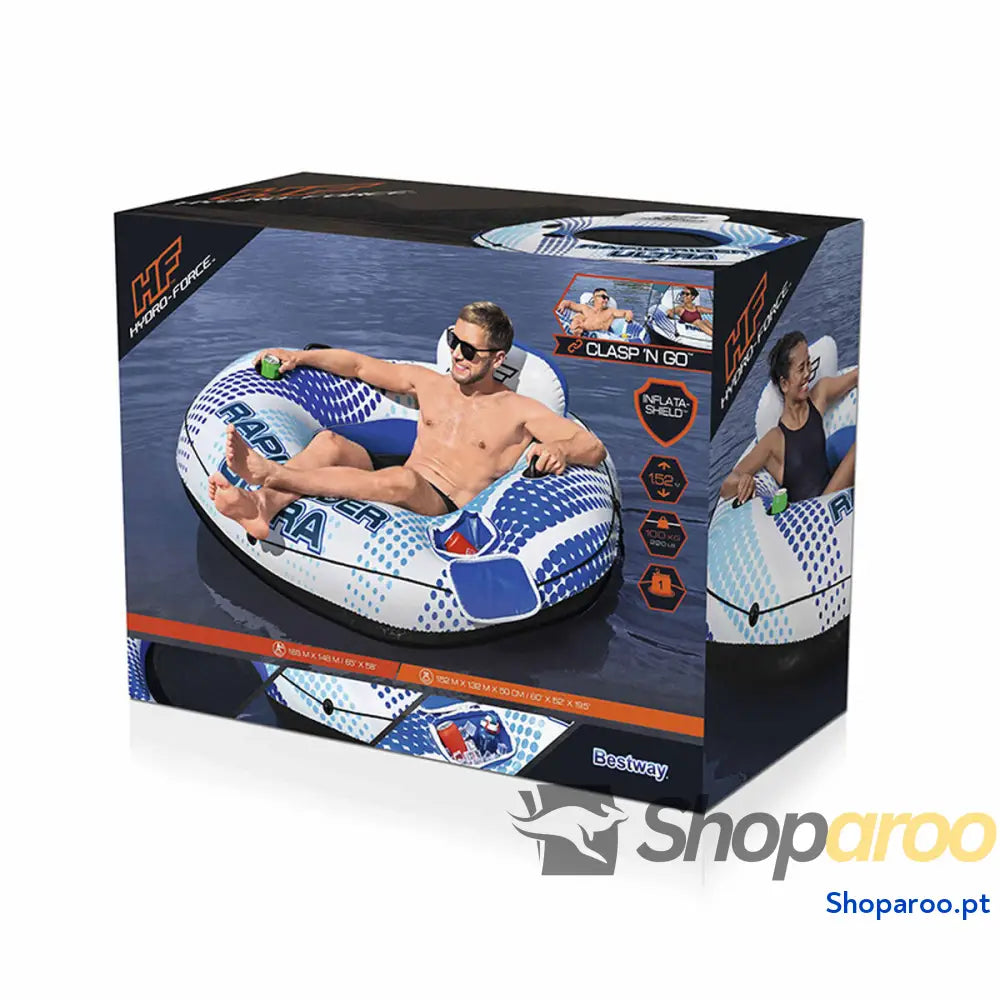 Bestway Roda Inflável com Alças Rapid Rider Cooler 165x148 cm Praia e Piscina 43726